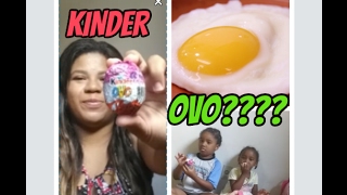 Trolei as meninas com ovo cozido no lugar de kinder ovo