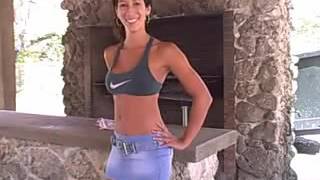 Fit girl loves getting her abs punched