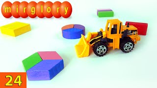 Машинки мультфильм - Город машинок - 24 серия: Собираем геометрические фигуры. Развивающие мультики