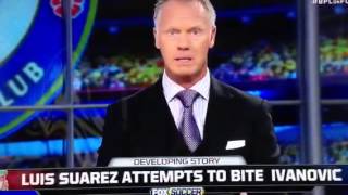 لويس سواريز يعض ايفانوفيش Chelsea vs Liverpol