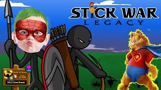 Garfield ve Örümcek Bebek Uygarlıklar Arası Savaş - Stick War Legacy Oynuyor