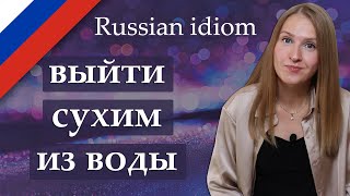 Выйти сухим из воды - Russian idiom