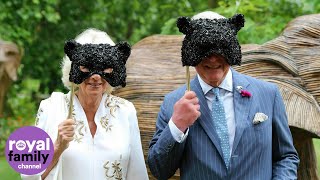 Prince Charles and Camilla wear matching masks for Animal Ball