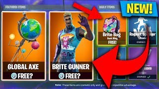 GLOBAL AXE SOUND & BRITE GUNNER FORTNITE SKIN REVIEW