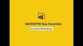 DATESYTD function (DAX) - DAX DATESYTD function In Power BI Desktop