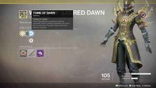 Destiny 2 Exotic Warlock armour - Wings of Sacred Dawn