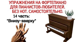 УПРАЖНЕНИЯ ГАНОНА НА ФОРТЕПИАНО БЕЗ НОТ: "ВНИЗУ-ВВЕРХУ" (14 ЧАСТЬ) 16 УПРАЖНЕНИЕ HANON.