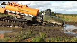 Вездеход УРАЛ по БЕЗДОРОЖЬЮ севера России  Russian monster mud compilation