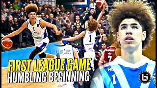 LaMelo & Gelo Ball HUMBLING First LEAGUE Game But Trust The Process! Melo DUNKING & Playing D!
