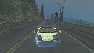 GTA: SA: NFS: C: BMW M3 GTR E46 + Sound + Lookout Point Canyon Map. - Cross Chase Escape.