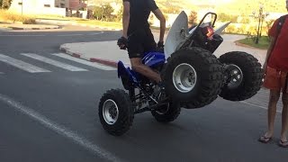 Yamaha raptor 250 Wheelie & Stoppie