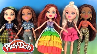 Poupées Bratz Pâte à modeler play doh Robe Arc-en-ciel Play Doh Rainbow Dress Bratz dolls