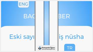 Back number Nedir? Back number İngilizce Türkçe Anlamı Ne Demek? Telaffuzu Nasıl Okunur?