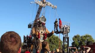 Perth Festival Giant Diver Drinking Water