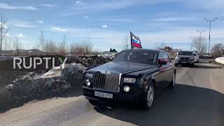 Russia: Drivers join rally in support of Ukraine military op