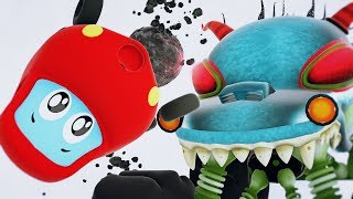 Lost In Space | Little Red Car Vs Haunted House Monster Truck Videos For Kids
