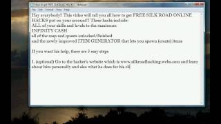 How to get FREE SILK ROAD ONLINE HACKS!!! $$, levels...