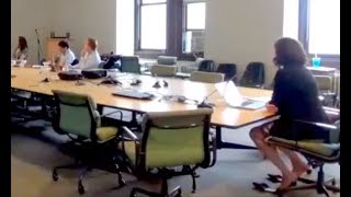 Shoeplay in public meeting