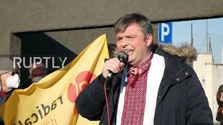 Italy: Ukrainian diaspora protests Russian govt in Rome