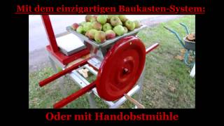 Saft pressen mit einer Hausmosterei von RINK