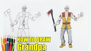 How to draw Grandpa, Как нарисовать Грендпа из Гренни