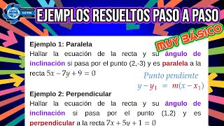 ???? ¿Una recta que sea paralela o perpendicular, a partir de un punto y una pendiente? | Comprobación