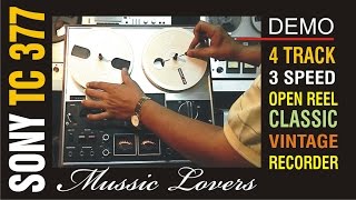 SONY TC 377 VINTAGE STEREO 4 TRACK REEL RECORDER DEMO