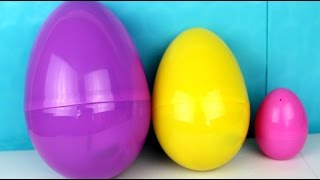 3 Giant Surprise Eggs with Kinder Surprise Eggs| HUEVOS KINDER SORPRESA