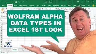 Wolfram Alpha Data Types In Excel - First Look - Episode 2341