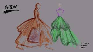 Art of illustration on Ukrainian Fashion Week by ukrainian designers