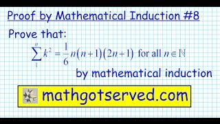 #8 Proof by induction Σ k^2= n(n+1)(2n+1)/6 discrete principle induccion matematicas