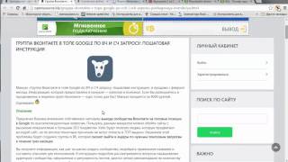 Отзыв на курс ГРУППА ВКОНТАКТЕ В ТОПЕ GOOGLE ПО ВЧ И СЧ ЗАПРОСУ: ПОШАГОВАЯ ИНСТРУКЦИЯ