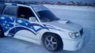 Subaru Forester on ice