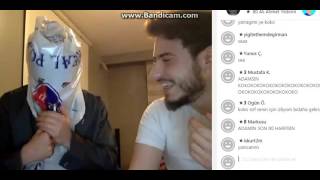 ATABERK DOĞAN KOKOREÇÇİ ALİ YOUNOW CANLI YAYIN YENİ 2016 KAFASINDAKİ POŞET YANDI   24 03 2016 1