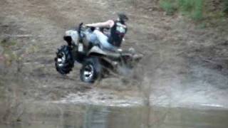 Brute Force 750 Rides Wheelie Uphill then FLIPS!!!