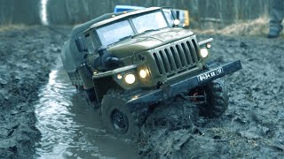 Гряземес на грузовиках Урал 6x6, урал 4x4 4320, урал next, mercedes unimog  mudding with trucks RC