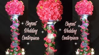 How To DIY Pink Elegant Wedding Centerpiece / 6000 Subscribers