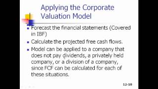 Corporate Valuation Part 1