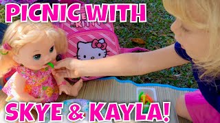 Picnic with Baby Alive Kayla at Lili'uokalani Park  in Hawaii ??????