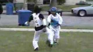 Sparring my little bro