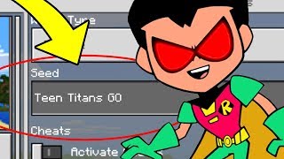 Minecraft "TEEN TITANS GO" World (Evil Raven, Starfire, Beast Boy on This Minecraft Seed)