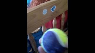 How to remove stickers from bed frames and lockers with a tennis ball