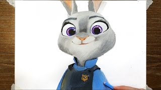 Как нарисовать ДЖУДИ ХОПС  из мультфильма Дисней "Зверополис"