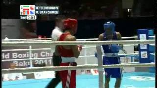 Light Welter (64kg) R16-  Mehdi T. (IRI) VS Munkh Erdene U. (MGL)-2011 AIBA World Champs