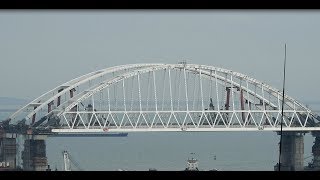 Крымский(январь 2018)мост! Мост во время РОЖДЕСТВА! Новые кадры! Красиво!