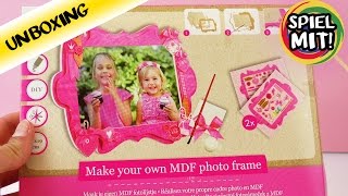 Fotorahmen aus Holz und Papier selber bastel | DIY Set für Kinder | Photo Frame mit toller Deko