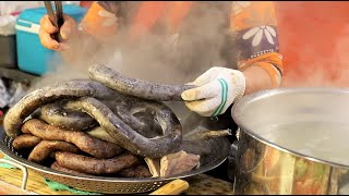 Korean  Popular Snacks -Tteokbokki,Sundae,fish cake / 맛있는 떡볶이,찹쌀순대,어묵 /강정이네 떡볶이,의정부 제일시장