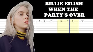 Billie Eilish - When The Party's Over (Easy Guitar Tabs Tutorial)