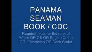 Requirements for Panama Seaman Book - Checklist for the rank of Wiper, OS, Engine Cadet, Electrician