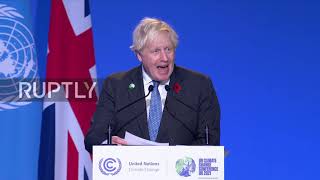 UK: "It's one minute to midnight on that doomsday clock" - PM Johnson at COP26